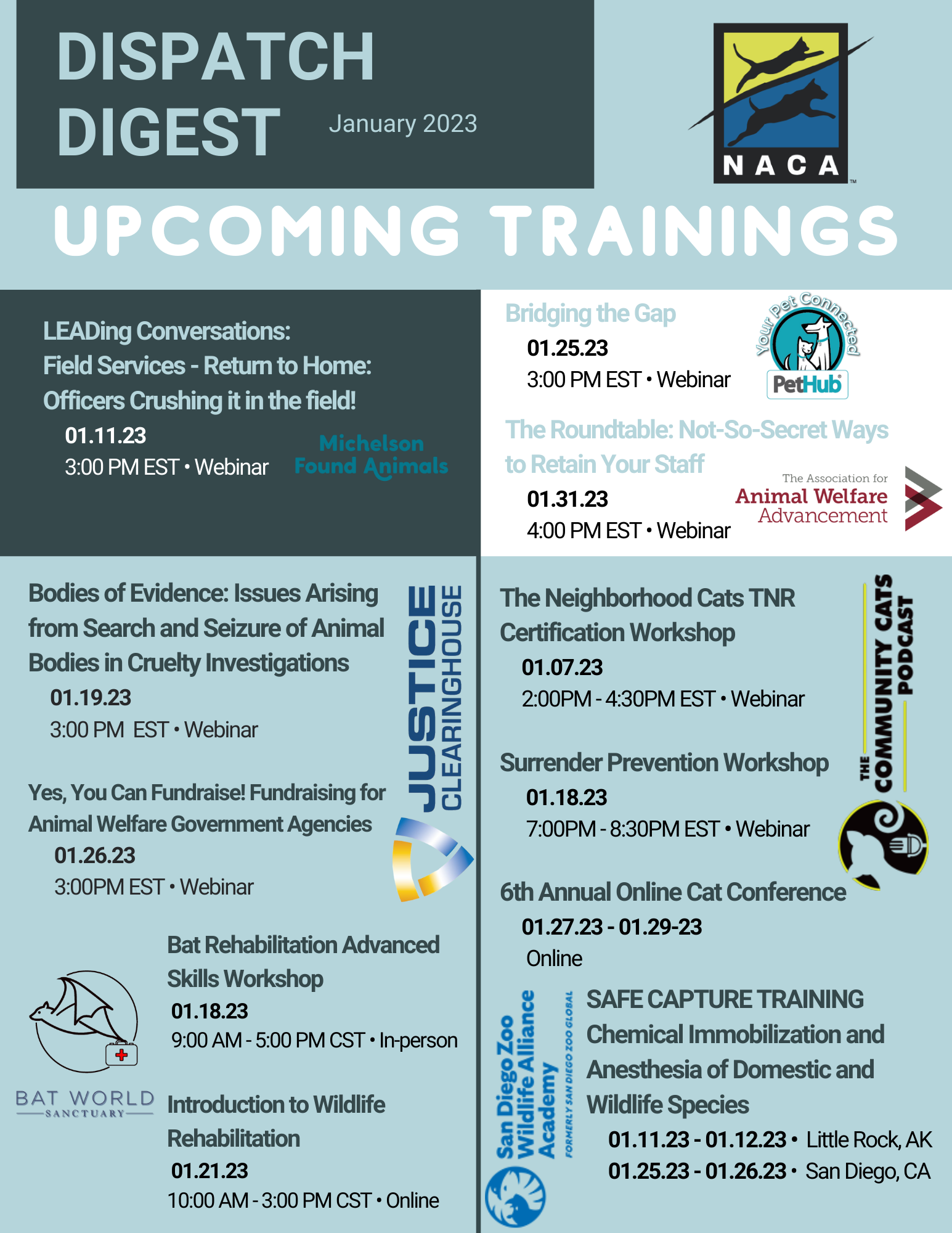 NACA Upcoming Training