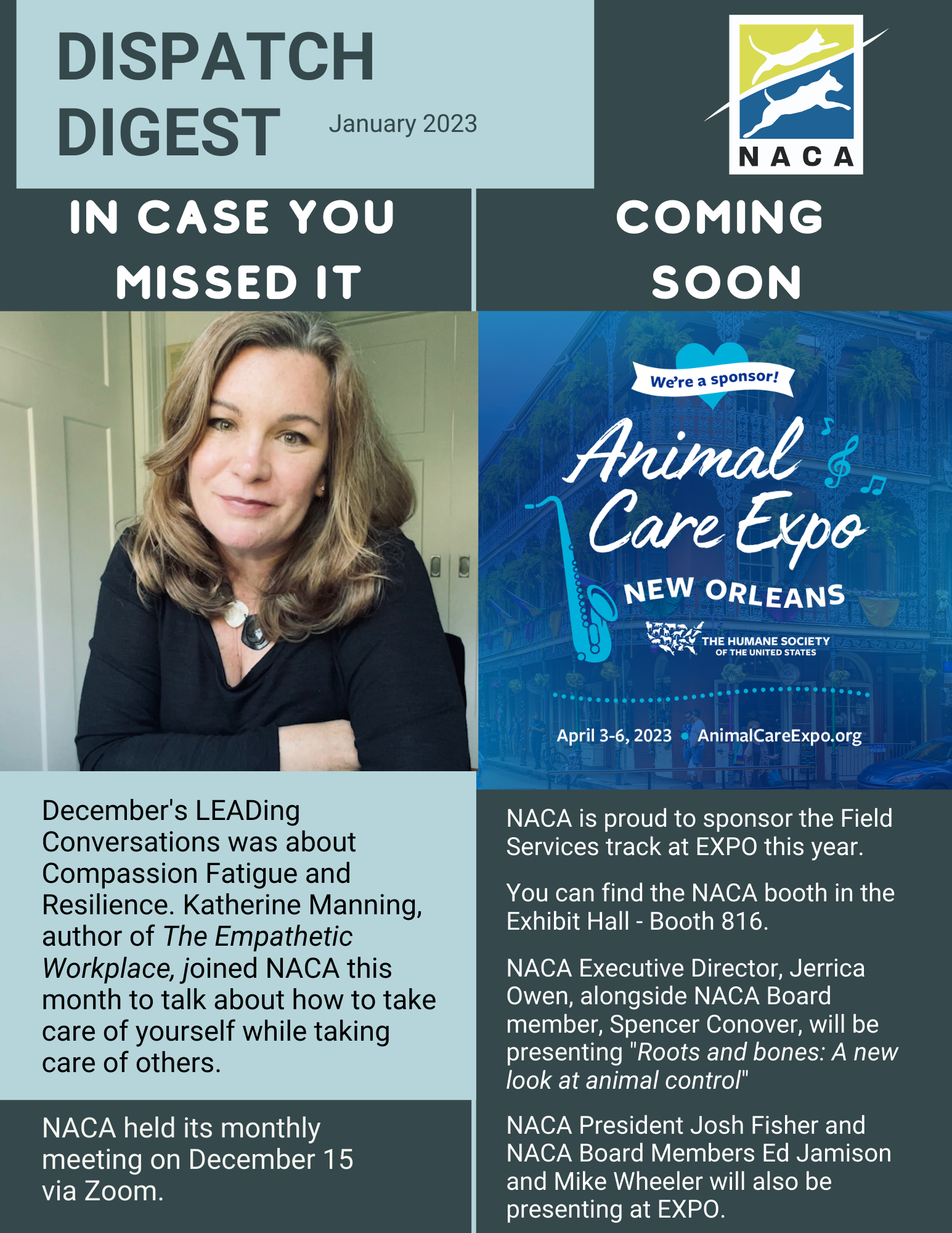 Dispatch Digest - In Case You Missed It - Animal Care Expo